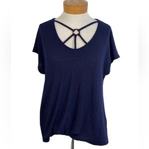 Wit & Wisdom Blue Ring Short Sleeves Small